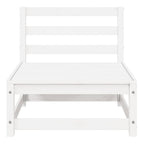 Set de salón de jardín de 3 piezas blanco madera maciza de pino