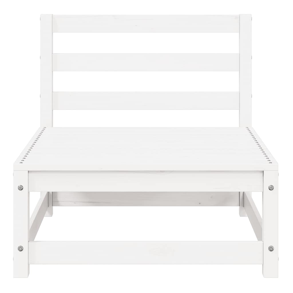 Set de salón de jardín de 3 piezas blanco madera maciza de pino