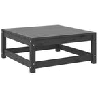 Muebles de jardín 3 piezas gris madera maciza de pino