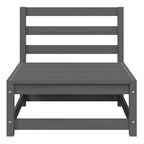 Muebles de jardín 3 piezas gris madera maciza de pino