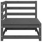 Muebles de jardín 3 piezas gris madera maciza de pino