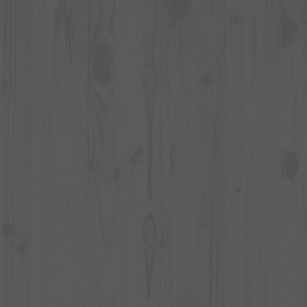 Muebles de jardín 3 piezas gris madera maciza de pino