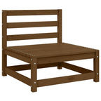 Muebles de jardín 3 piezas marrón miel madera maciza de pino
