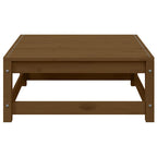 Muebles de jardín 3 piezas marrón miel madera maciza de pino