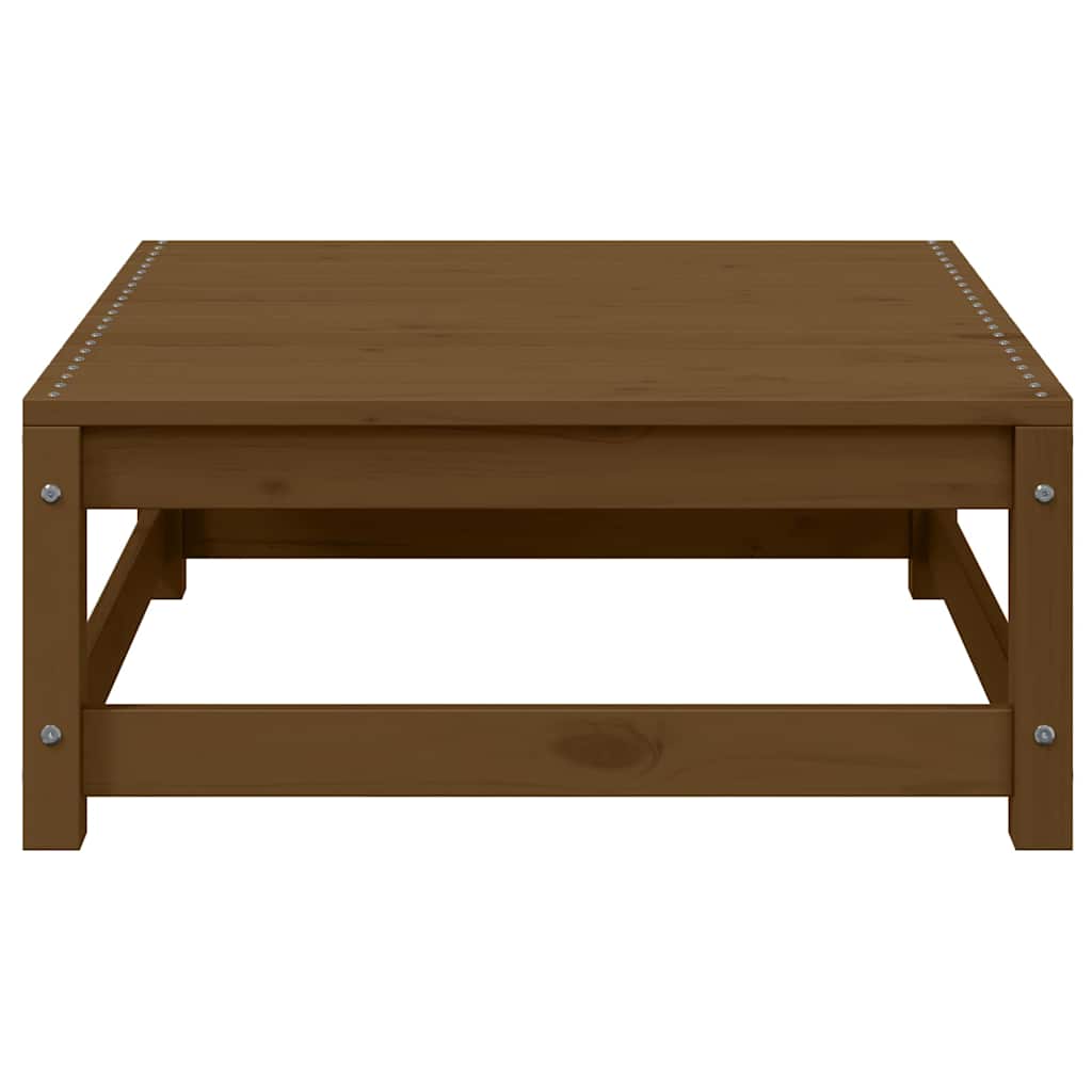 Muebles de jardín 3 piezas marrón miel madera maciza de pino