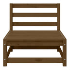 Muebles de jardín 3 piezas marrón miel madera maciza de pino