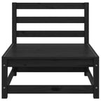 Juego de muebles de jardín 3 piezas negro madera maciza de pino
