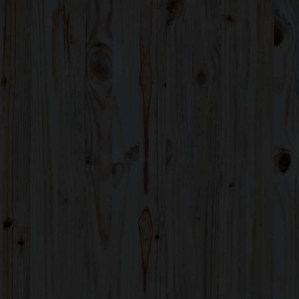 Juego de muebles de jardín 3 piezas negro madera maciza de pino