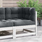 Corner garden sofa anthracite grey cushions acacia wood
