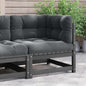 Corner garden sofa anthracite grey cushions acacia wood