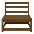 Sofá central de jardín 2 pzas cojines madera pino maciza crema