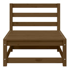 Set de muebles de jardín 2 pzas cojines madera pino marrón miel