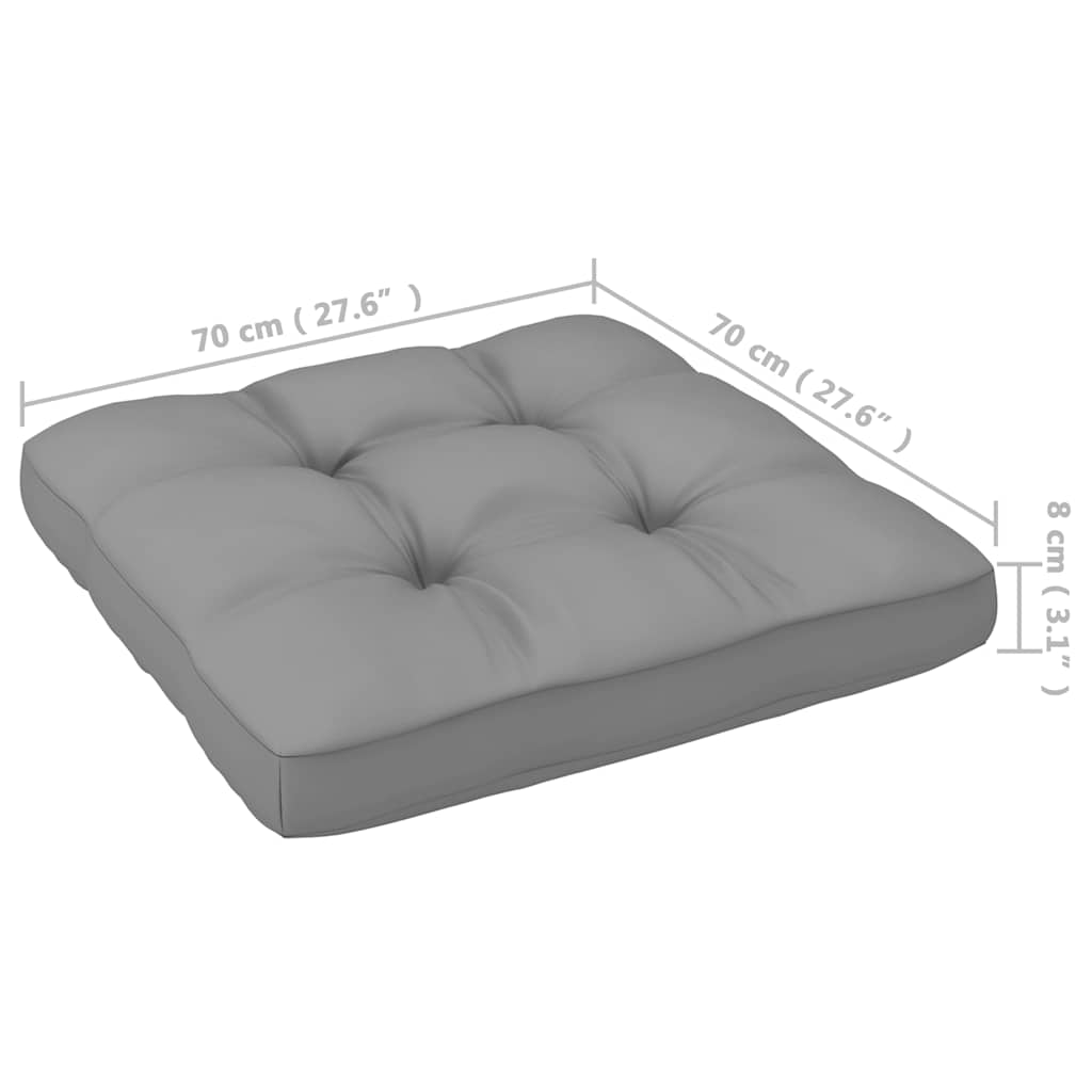 Set de muebles de jardín 2 piezas con cojines madera de pino