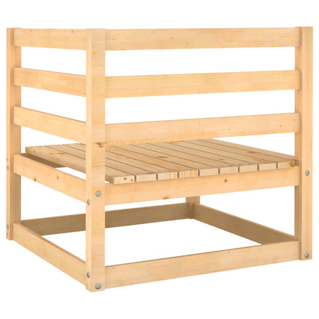Set de muebles de jardín 2 piezas con cojines madera de pino