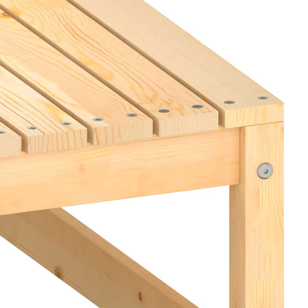 Juego de muebles de jardín 3 pzas y cojines madera pino maciza