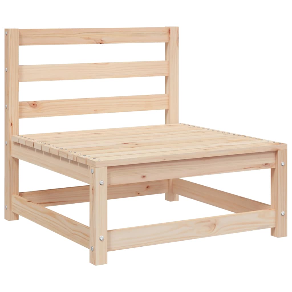 Juego de muebles de jardín 3 pzas y cojines madera pino maciza