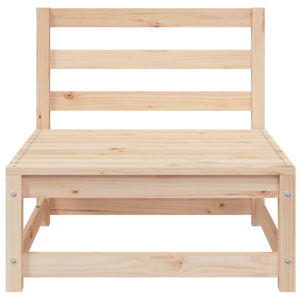 Juego de muebles de jardín 3 pzas y cojines madera pino maciza