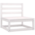 Set de muebles de jardín 3 pzas con cojines madera pino blanco