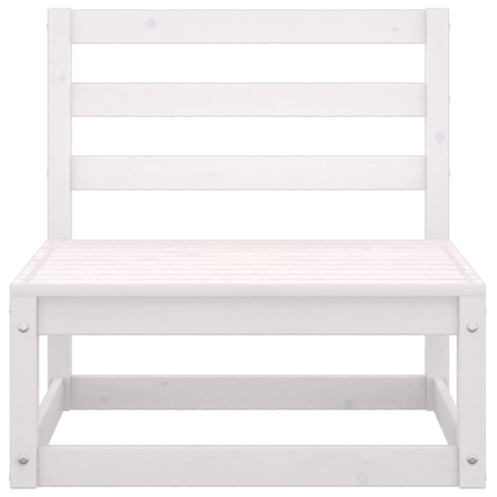 Set de muebles de jardín 3 pzas con cojines madera pino blanco
