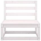 Set de muebles de jardín 3 pzas con cojines madera pino blanco