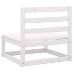 Set de muebles de jardín 3 pzas con cojines madera pino blanco
