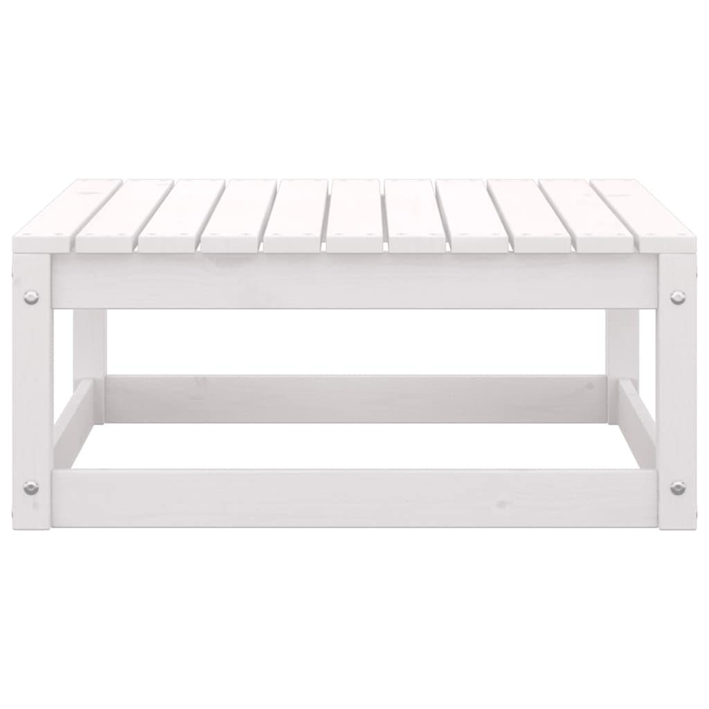 Set de muebles de jardín 3 pzas con cojines madera pino blanco