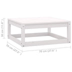 Set de muebles de jardín 3 pzas con cojines madera pino blanco