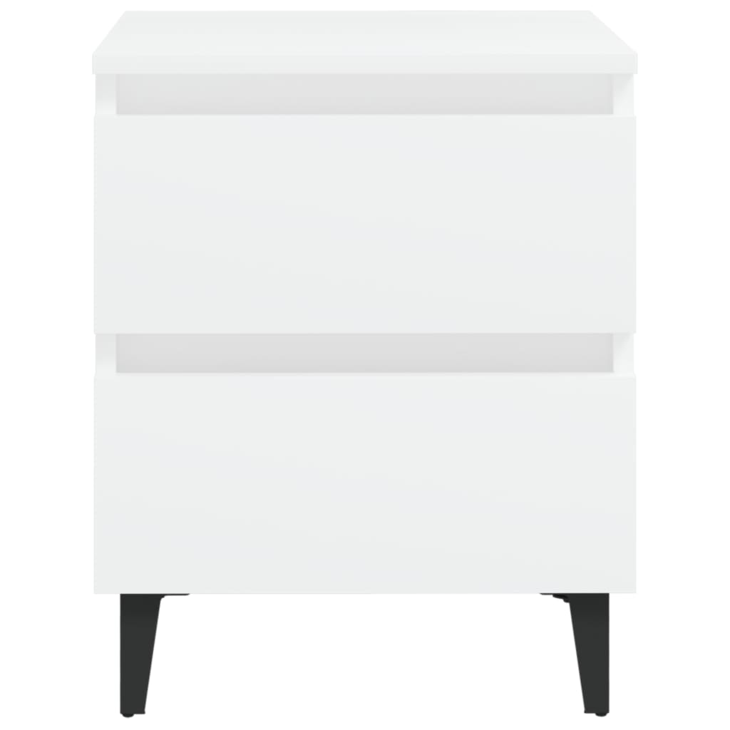 Mesita de noche blanco madera contrachapada 40x35x50 cm
