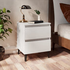 Mesita de noche blanco madera contrachapada 40x35x50 cm