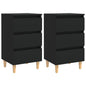Mesinhas de cabeceira 2 pcs pernas madeira carvalho fumado 40x35x69 cm