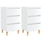 Mesinhas de cabeceira 2 pcs pernas madeira carvalho fumado 40x35x69 cm