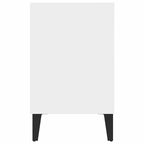 Mueble de TV con patas de metal blanco 103,5x30x50 cm