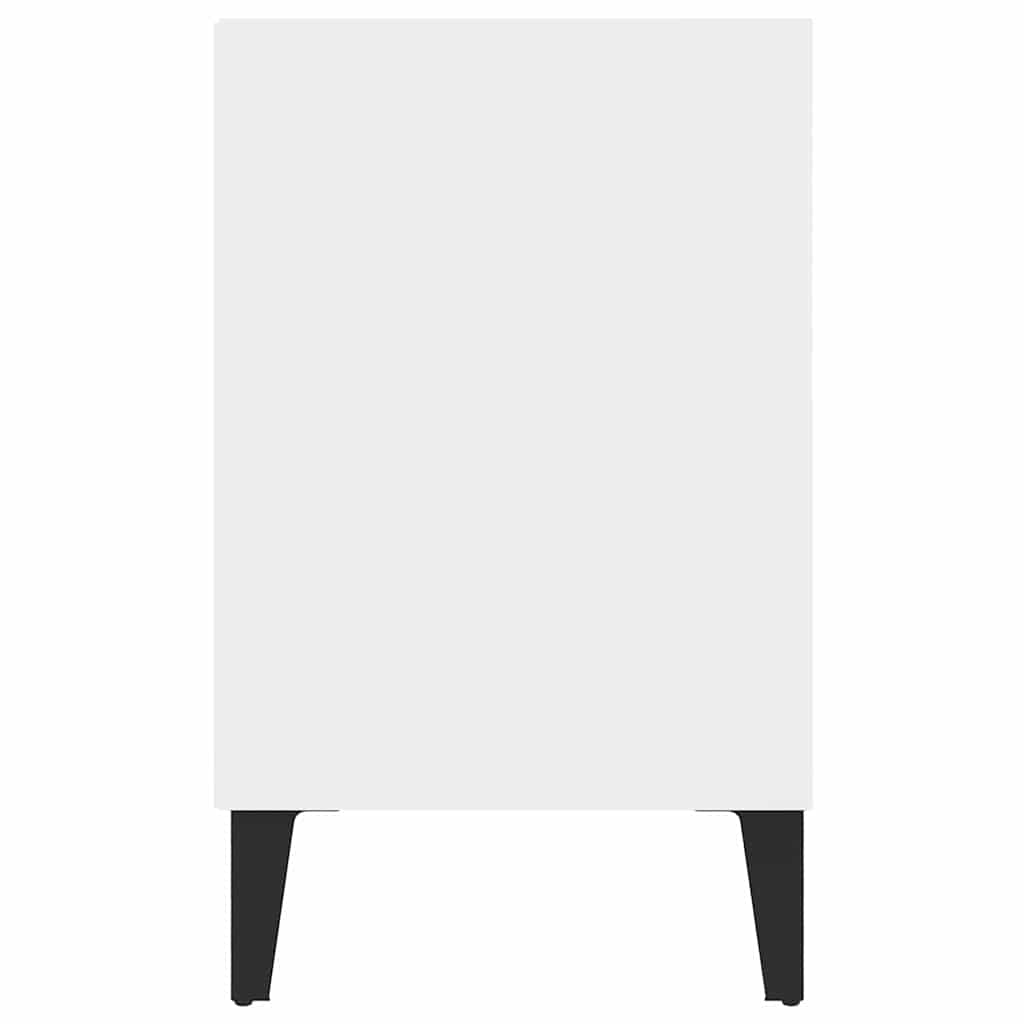 Mueble de TV con patas de metal blanco 103,5x30x50 cm