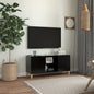 TV stand with solid wooden legs white 103.5x35x50 cm