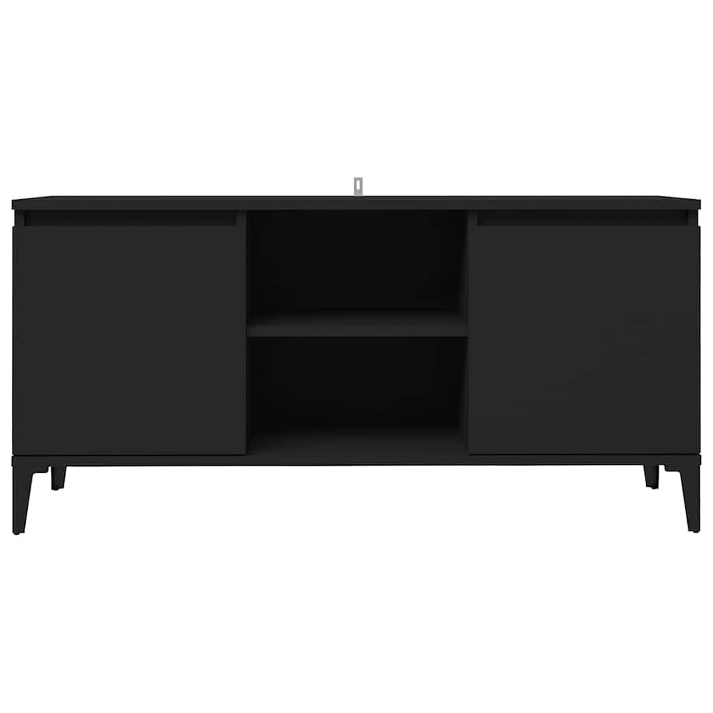 Mueble de TV con patas de metal negro 103,5x35x50 cm