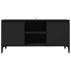 Mueble de TV con patas de metal negro 103,5x35x50 cm