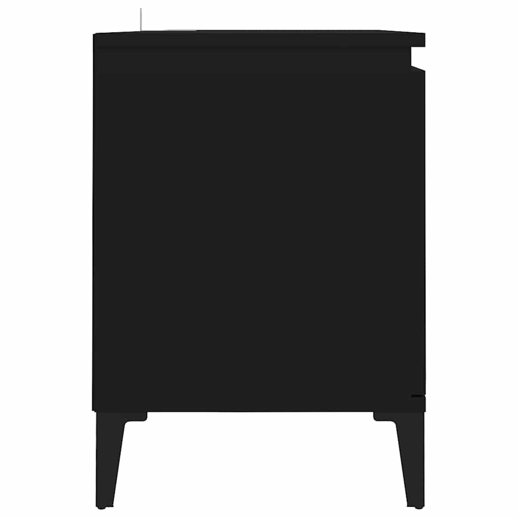 Mueble de TV con patas de metal negro 103,5x35x50 cm