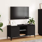 Mueble de TV con patas de metal negro 103,5x35x50 cm