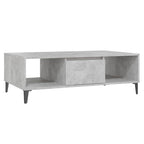 Mesa centro madera contrachapada gris hormigón 103,5x60x35 cm