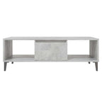 Mesa centro madera contrachapada gris hormigón 103,5x60x35 cm