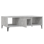 Mesa centro madera contrachapada gris hormigón 103,5x60x35 cm