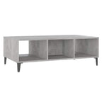 Mesa centro madera contrachapada gris hormigón 103,5x60x35 cm