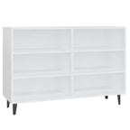 Aparador de madera contrachapada blanco 103,5x35x70 cm