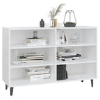 Aparador de madera contrachapada blanco 103,5x35x70 cm