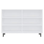 Aparador de madera contrachapada blanco 103,5x35x70 cm