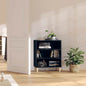 Aparador de madera contrachapada blanco 57x35x70 cm