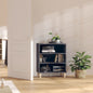 Aparador de madera contrachapada blanco 57x35x70 cm