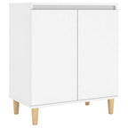 Aparador con patas madera contrachapada blanco 60x35x70 cm