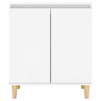 Aparador con patas madera contrachapada blanco 60x35x70 cm