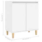 Aparador con patas madera contrachapada blanco 60x35x70 cm